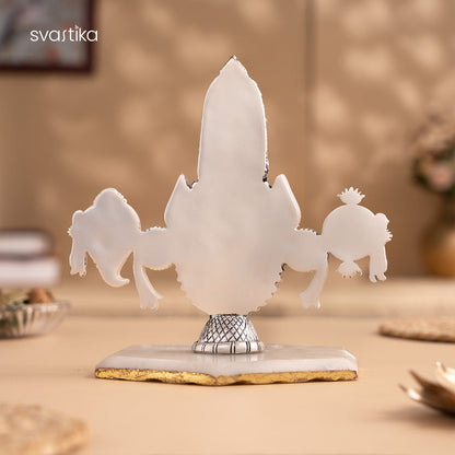 Lord Balaji Face Idol | Pure Silver Plated