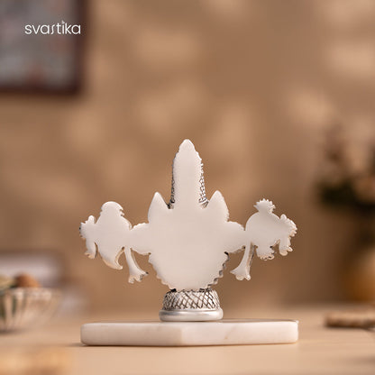 Lord Balaji Face Idol | Pure Silver Plated