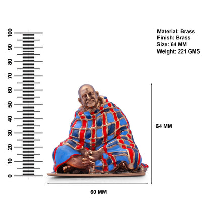 Neem Karoli Baba with Blanket Hand-Painted Idol | Guru Ji Murti