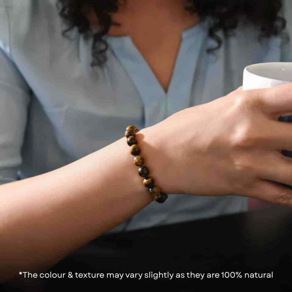 Natural Tiger Eye Bracelet – Stone of Courage & Protection