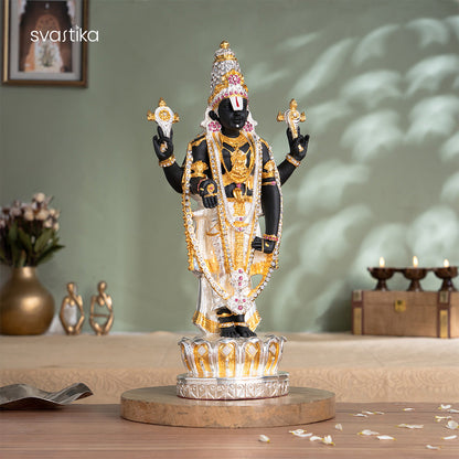 Tirupati Balaji (Venkateswara) Idol - Gold & Silver Plated