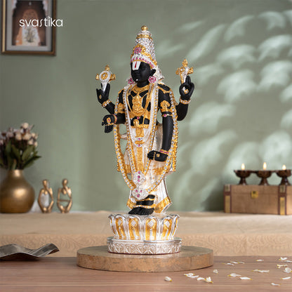 Tirupati Balaji (Venkateswara) Idol - Gold & Silver Plated