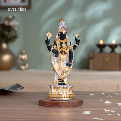 Tirupati Balaji (Venkateswara) Idol - Gold & Silver Plated