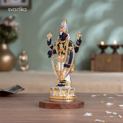 Tirupati Balaji (Venkateswara) Idol - Gold & Silver Plated