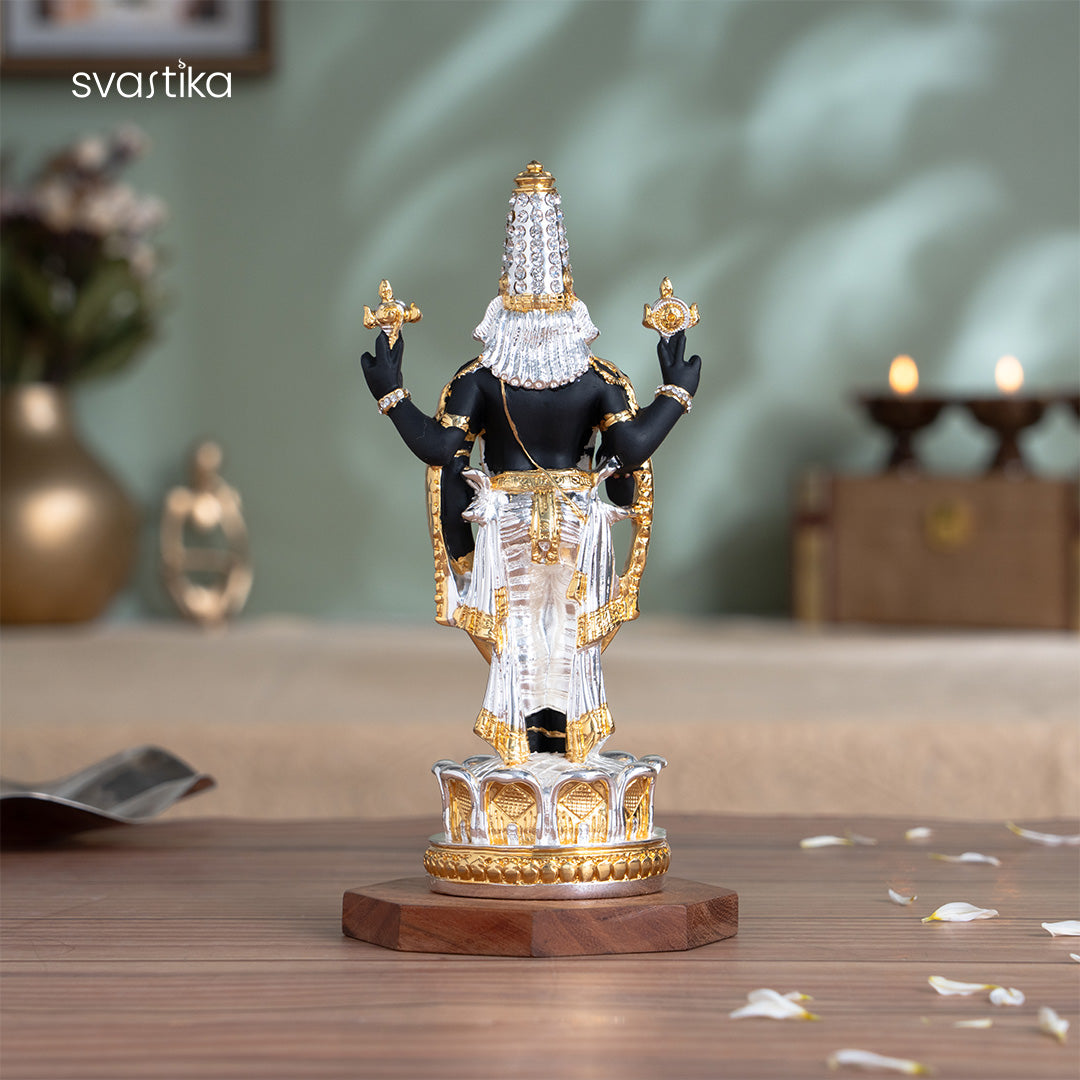 Tirupati Balaji (Venkateswara) Idol - Gold & Silver Plated