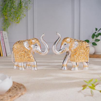 TrunkUp Elephant Pair - Gold & Silver Plated