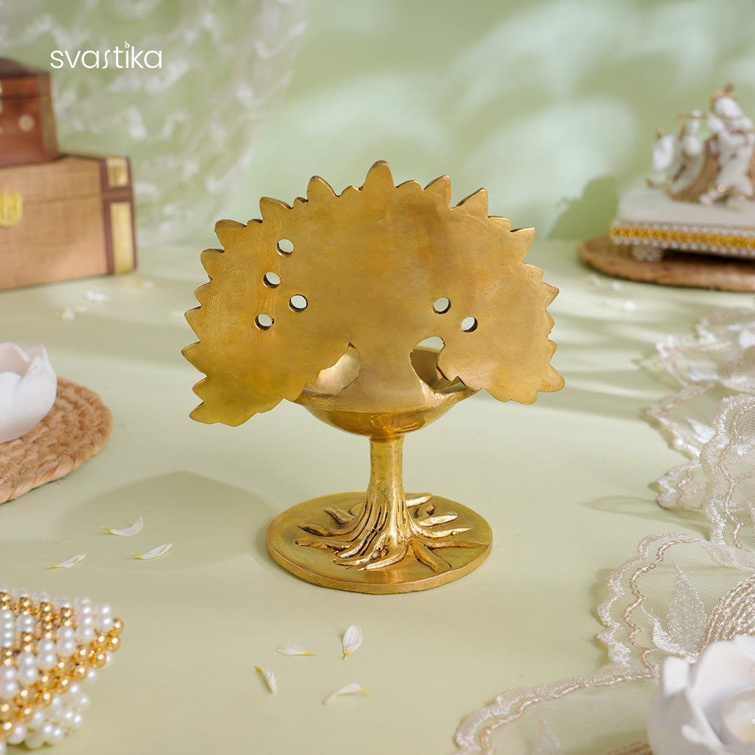 Brass Kalpavriksha Tree Diya (6 Inch)