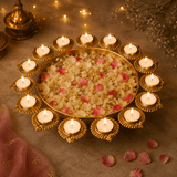 Aesthetic Floral Urli With Diya