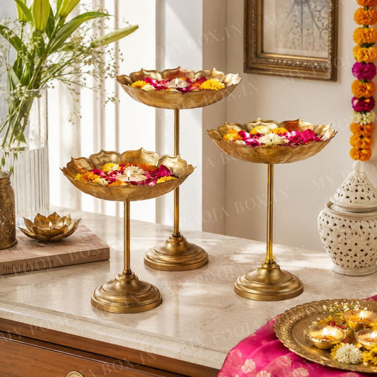 Stunning Gold Urli with Stand