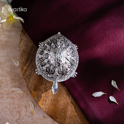 Ashtalakshmi Tortoise Idol - Silver Plated (3.5 inch)