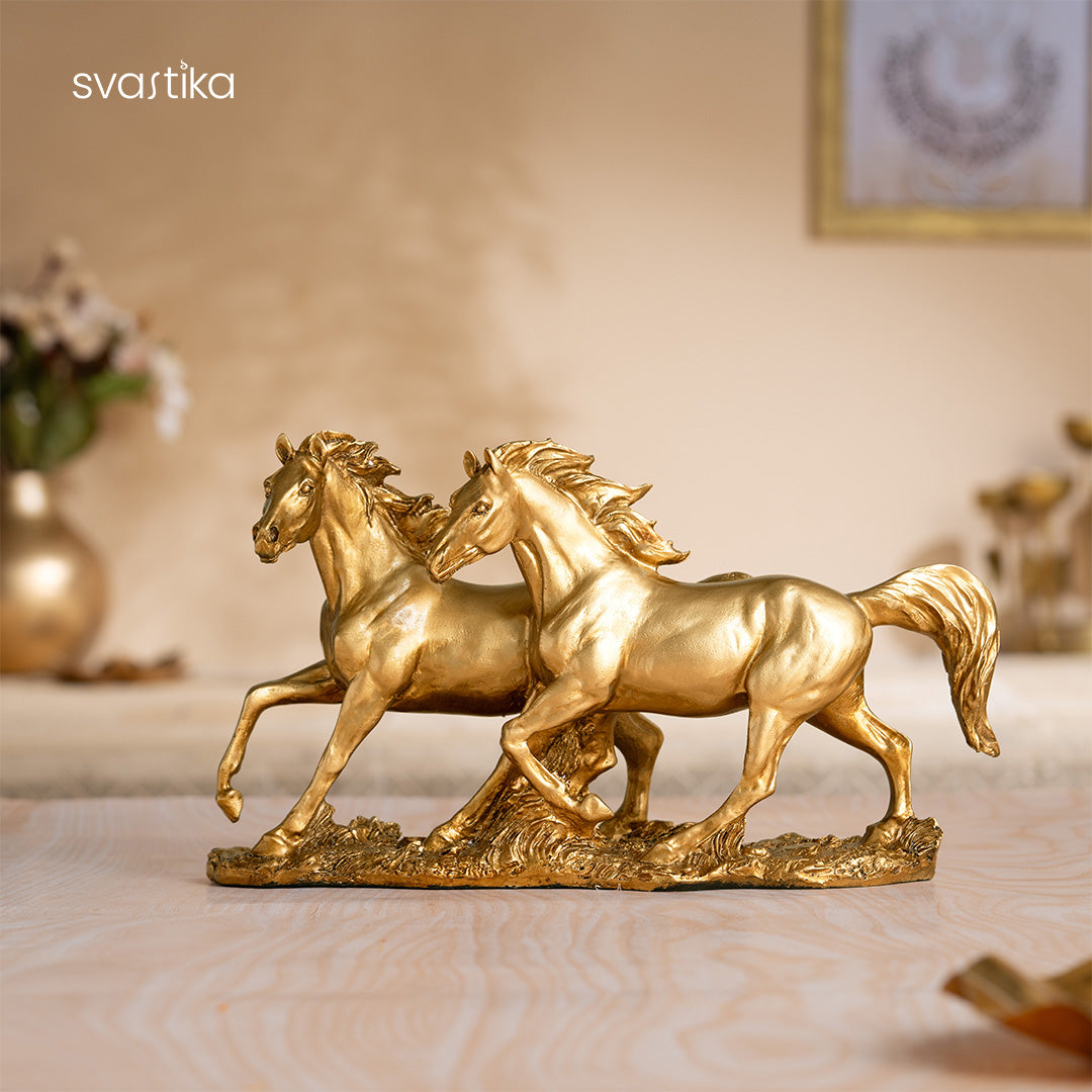 Vintage Running Horse Antique Statue (12 Inch)