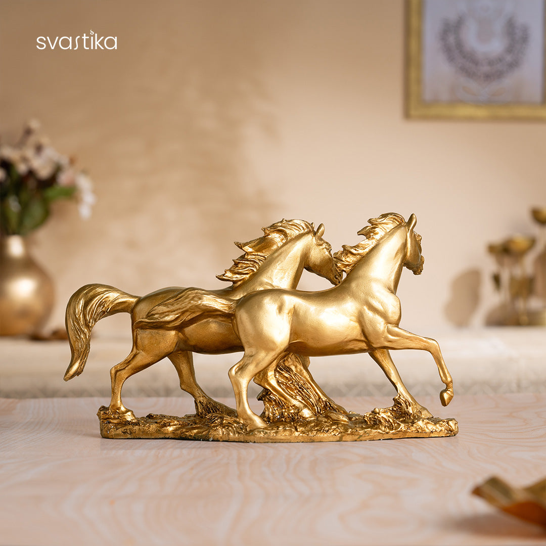 Vintage Running Horse Antique Statue (12 Inch)