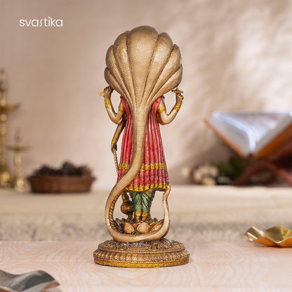 Lord Vishnu Standing Antique Idol (12 Inch)