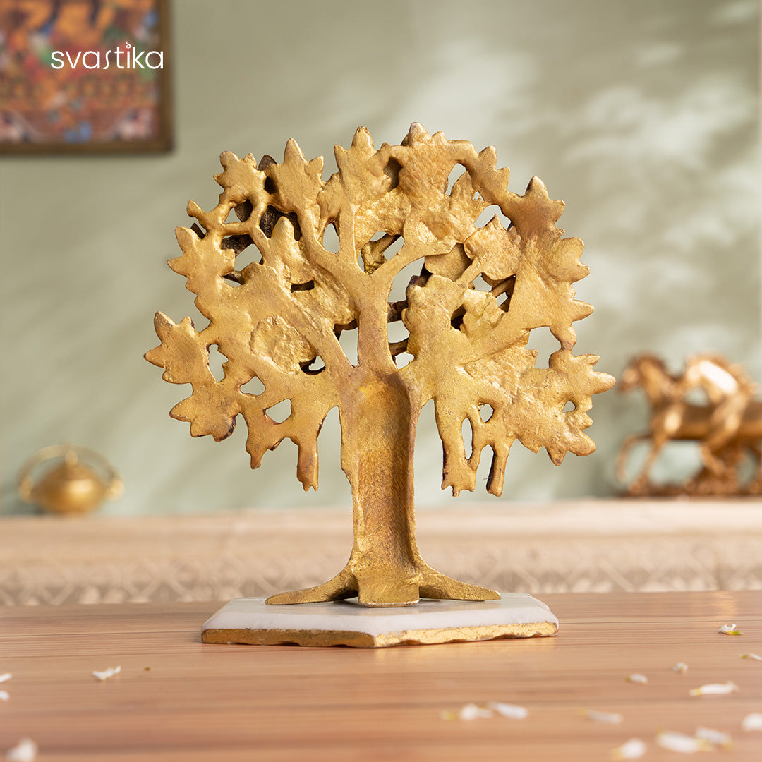 Brass Kalpavriksha Tree of Life (8 Inch)