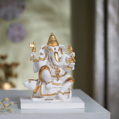 Seated Ganesh Idol on Mushak