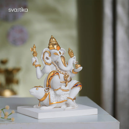 Seated Ganesh Idol on Mushak