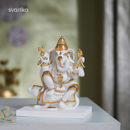 Seated Ganesh Idol on Mushak