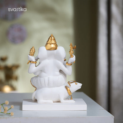 Seated Ganesh Idol on Mushak