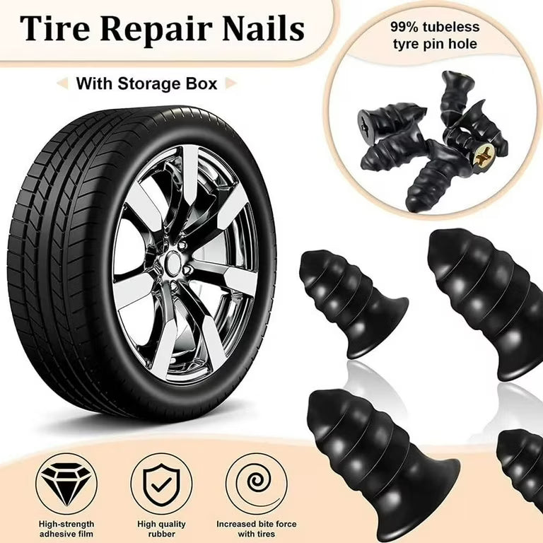 Tubeless Tyre Repair Rubber Nails Kit