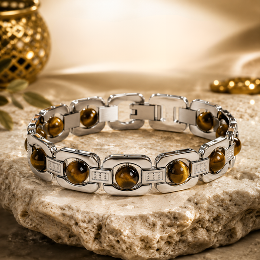 Silver Tiger Eye Bracelet