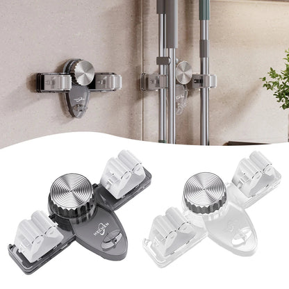 No-Drill Wall Mount Mop & Broom Grippers