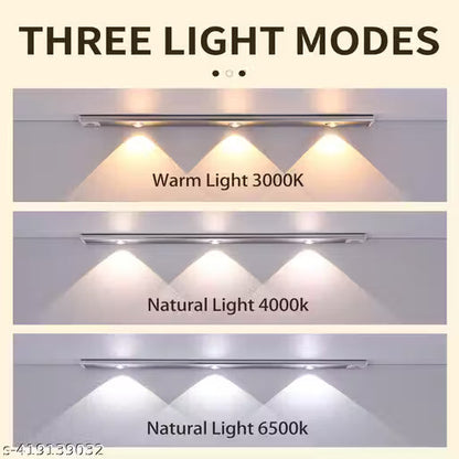 ABFASHION Under Cabinet Lights LED Motion Sensor Indoor, USB Rechargeable ,3 Light Modes Stepless Dimming Hill Light, 6500K Night Light for Closet Cabinet Kitchen Wardrobe (15.74in/40cm)