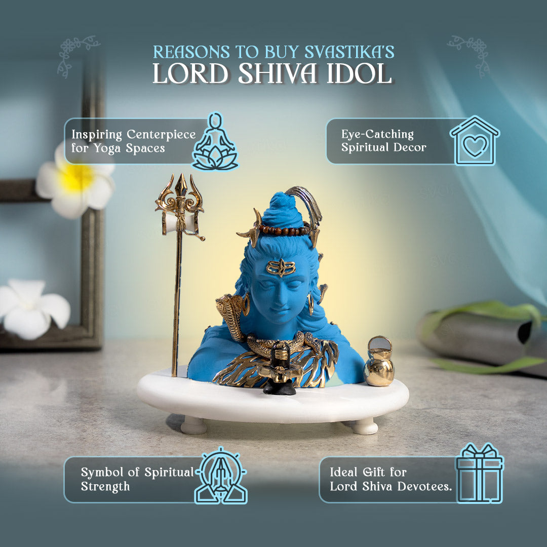 Neelkanth Shiva Idol in Deep Meditation