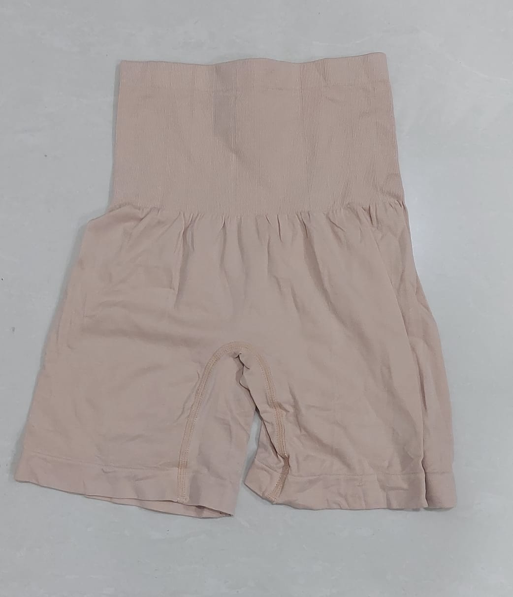 High-Waisted Tummy Control Shapewear Shorts for Women – Seamless, Invisible Under Clothing, Anti-Roll Design (Fits Waist : 28 to 40 Inch)