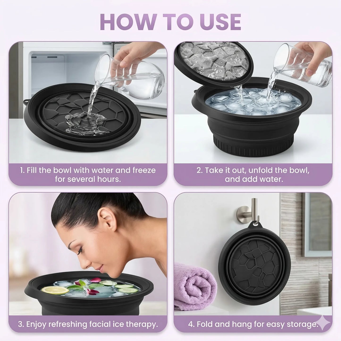 FaceFreeze™ - Ice Facial Bowl | Built-In Tray | Smooth, Firm & Glow