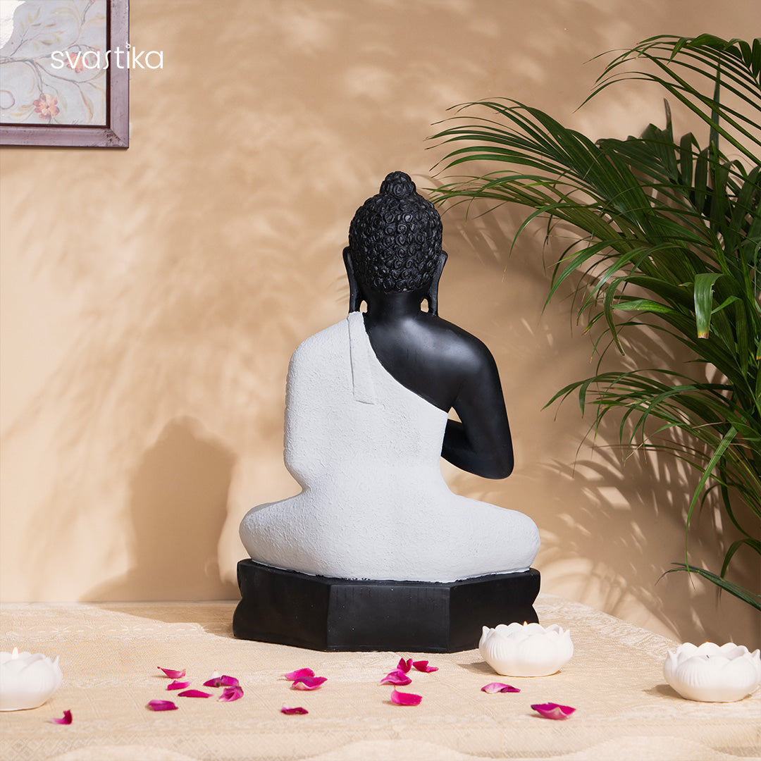Meditating Black Buddha Statue 17 Inch
