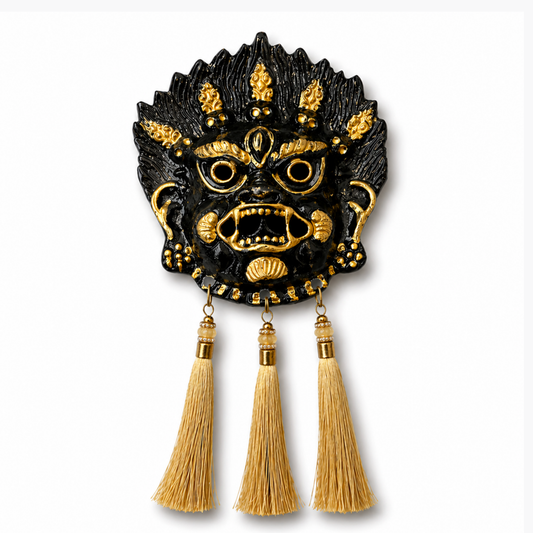 Kirtimukh  Wall Hanging |  Black | With Tassel