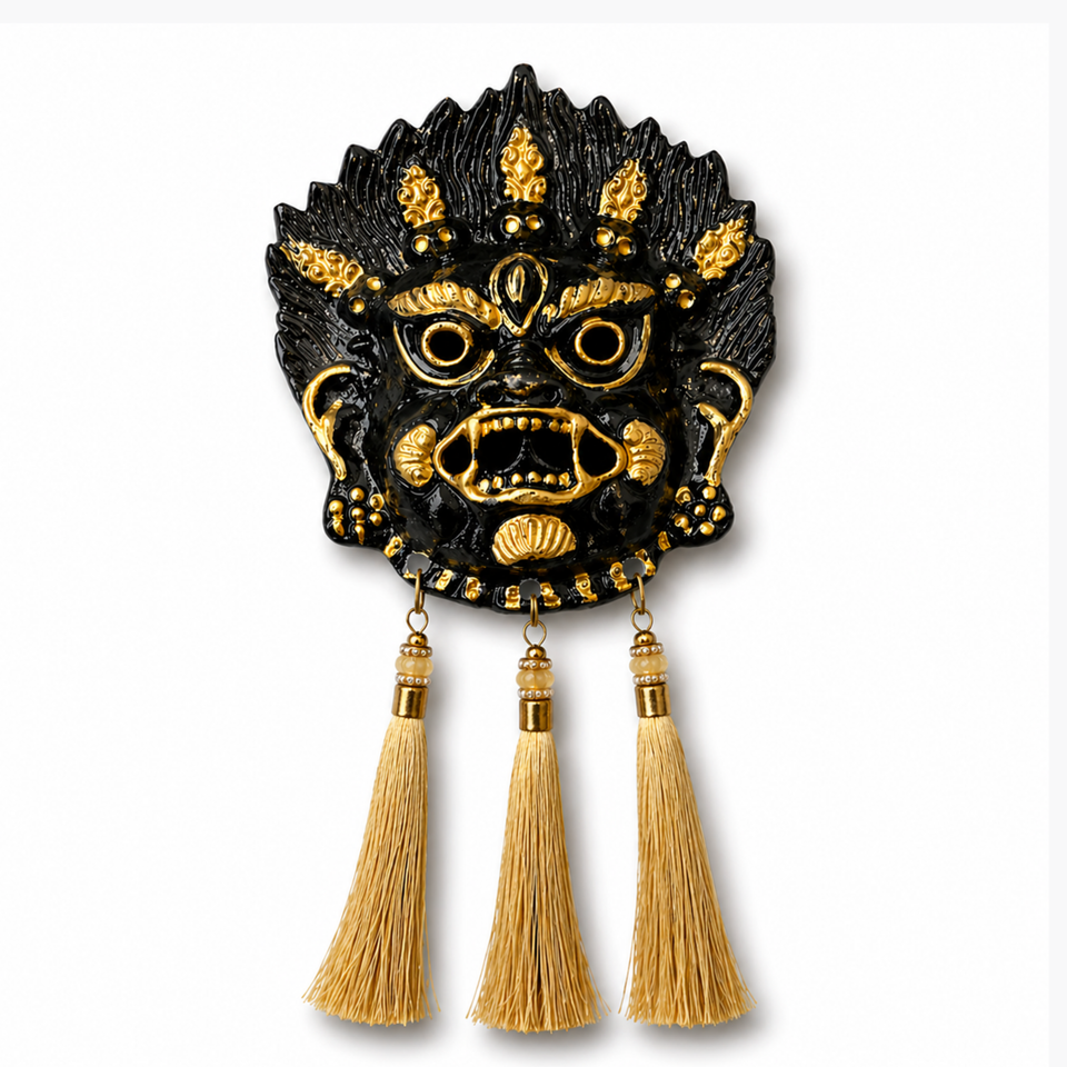 Kirtimukh  Wall Hanging ||  Black | With Tassel