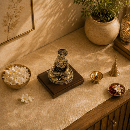 Brass Annapurna Devi Murti (4 Inch)