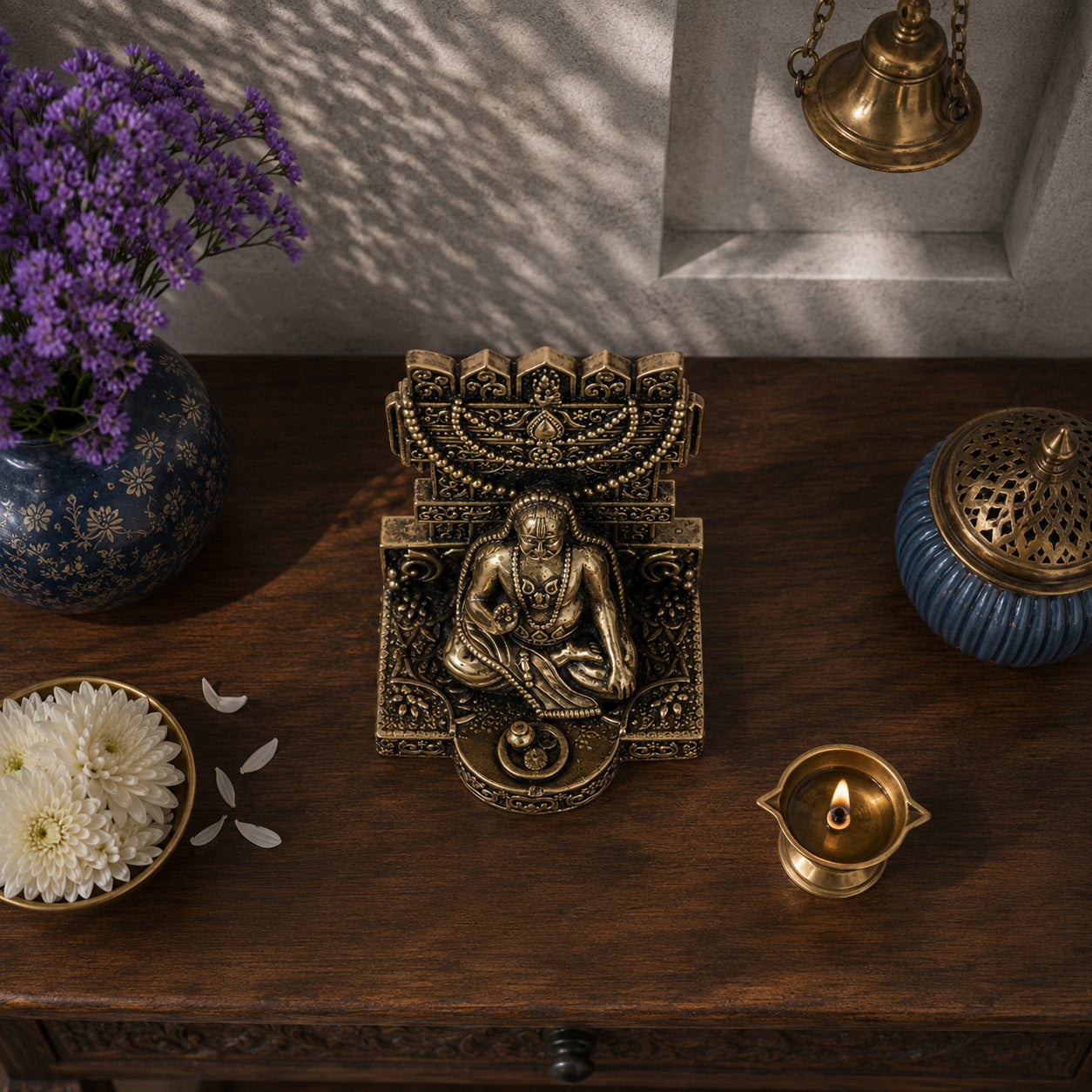 Brass Guru Raghavendra Swamy Murti (4 Inch)