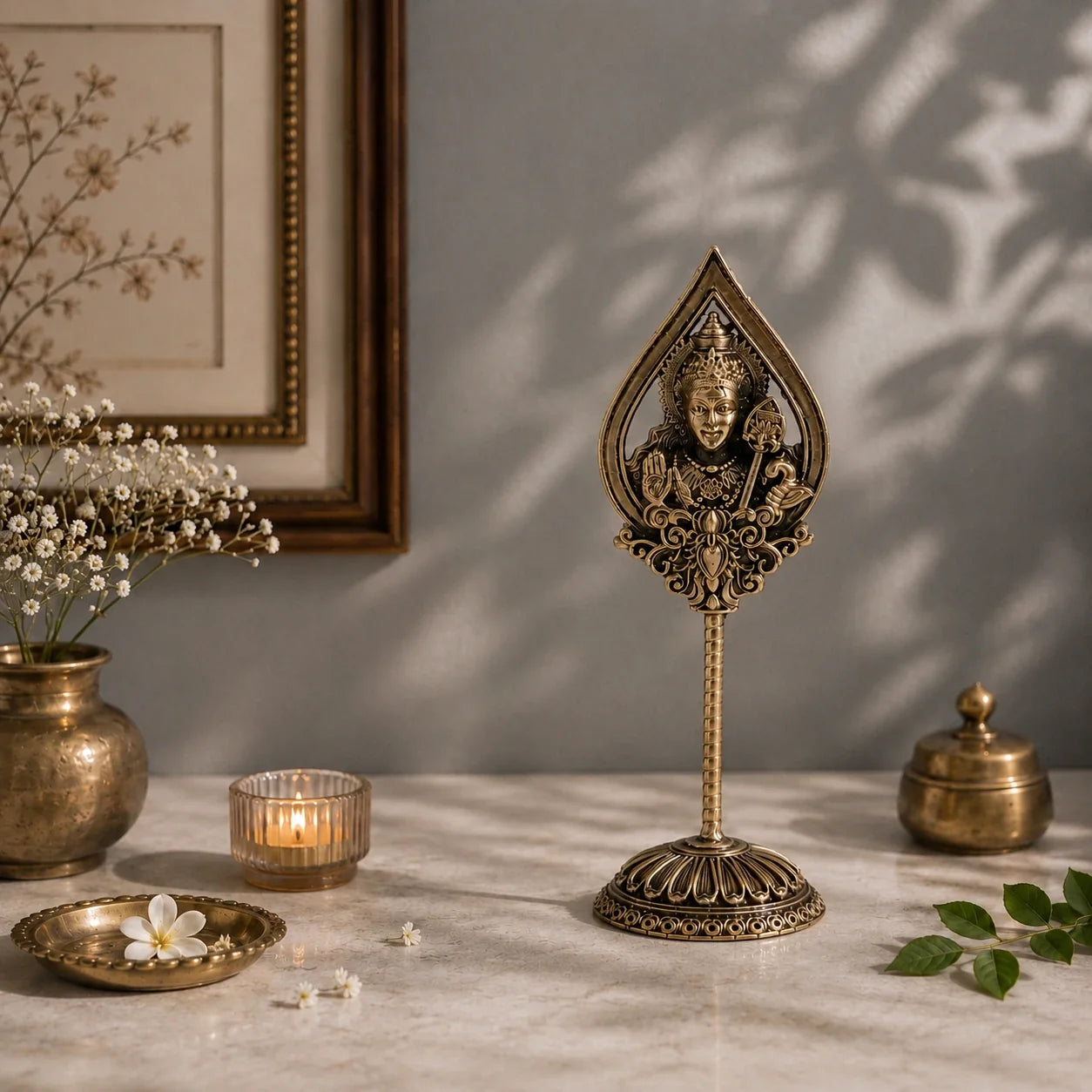 Brass Murugan Vel Idol (6 Inch)