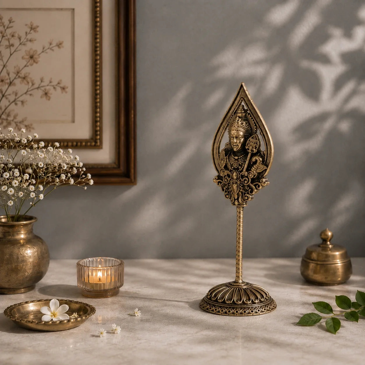 Brass Murugan Vel Idol (6 Inch)