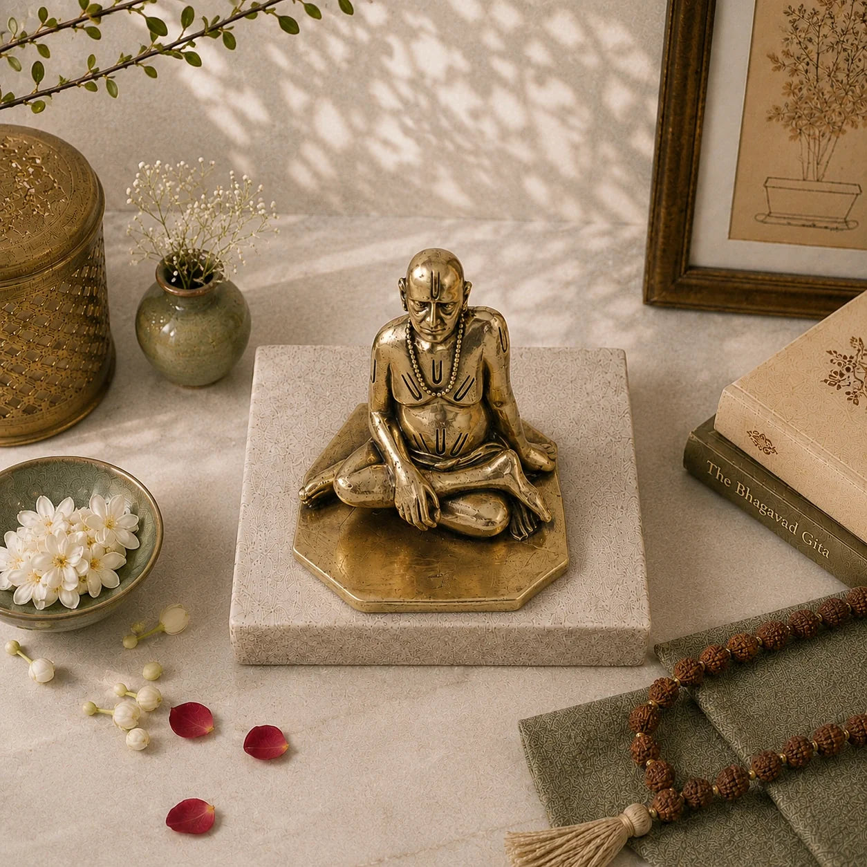 Brass Swami Samarth Maharaj Murti (4 Inch)