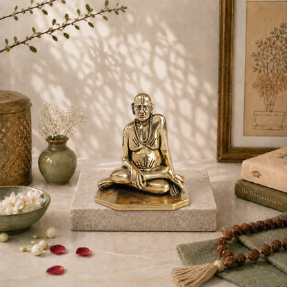 Brass Swami Samarth Maharaj Murti (4 Inch)