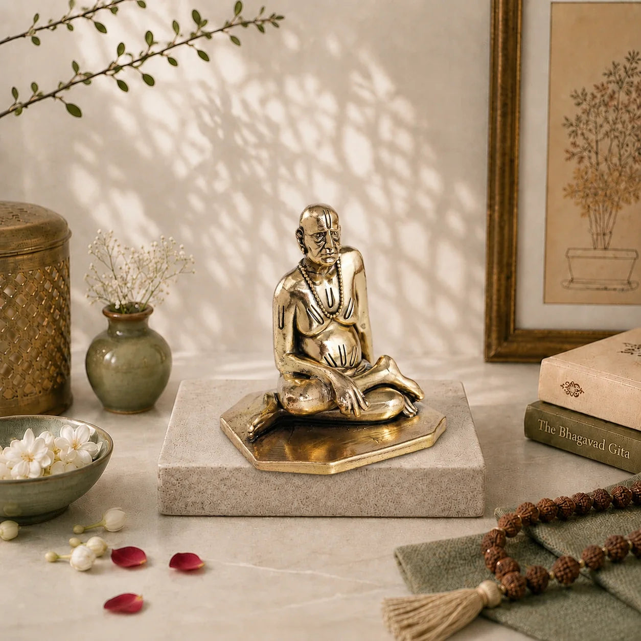 Brass Swami Samarth Maharaj Murti (4 Inch)