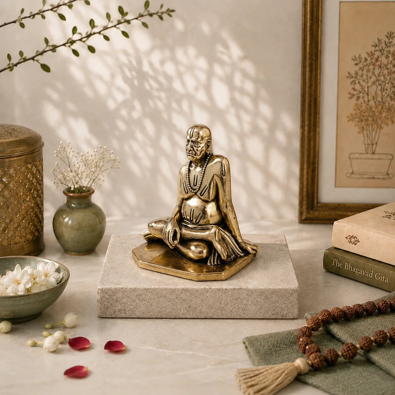 Brass Swami Samarth Maharaj Murti (4 Inch)