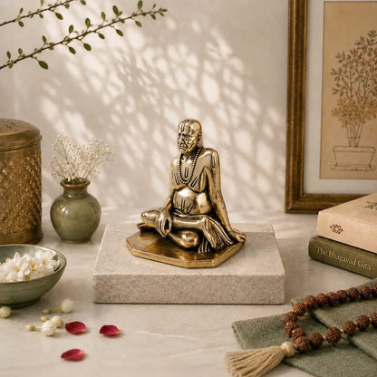 Brass Swami Samarth Maharaj Murti (4 Inch)