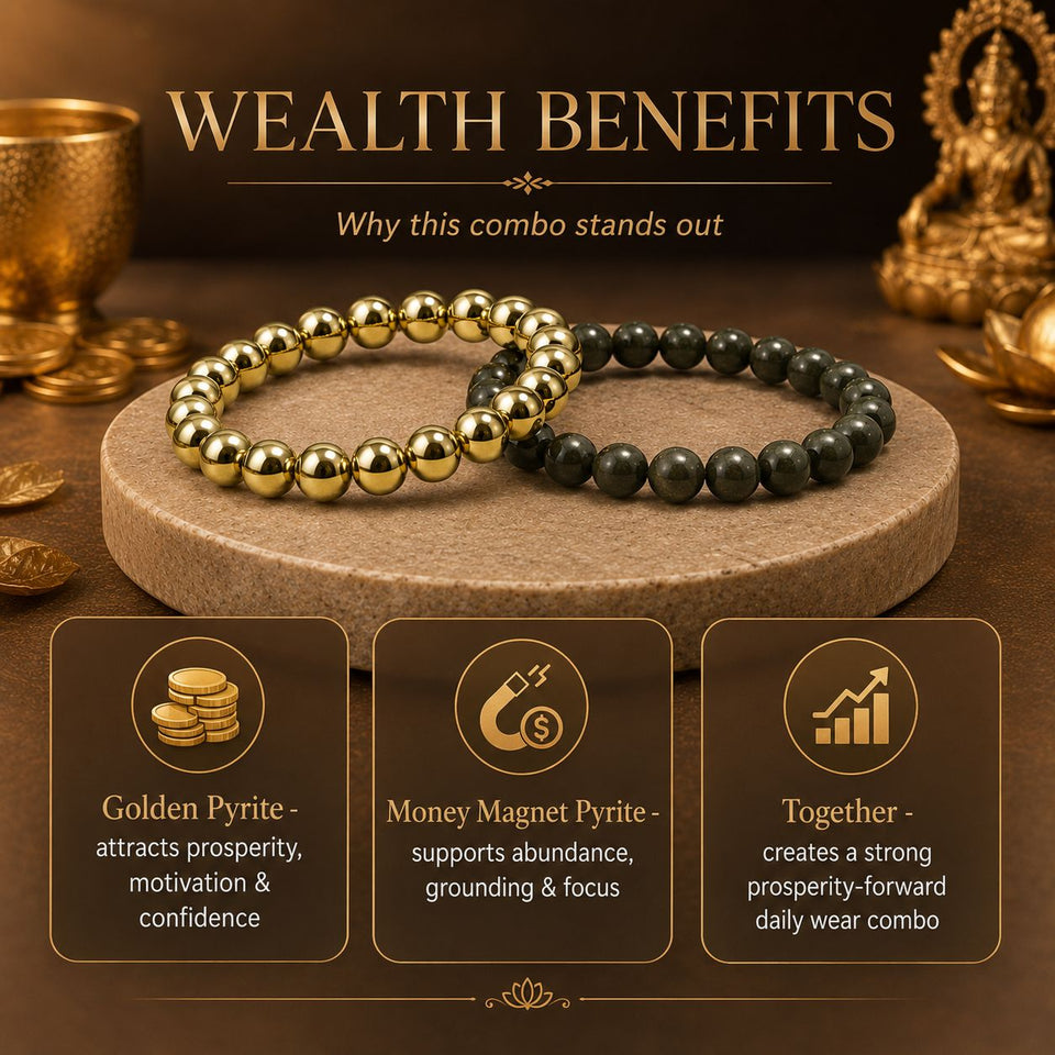 Pyrite Power Combo – Money Magnet & Golden Glow
