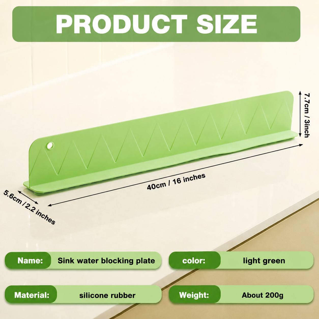 Anti-Splash Sink Guard for Kitchen Countertop Large Size (Buy 1 Get 1 Free)