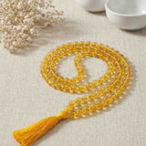 Citrine Dyed Mala Necklace 108 Mala Beads