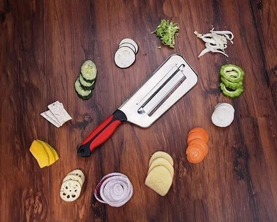 2-Blade Vegetable Cutter & Slicer Multi-Functional Slicing Knife with Peeler
