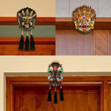 Narsingh Kirtimukh Divine Combo (Set of 3) – Black Tassel & Golden Glow Protection Decor