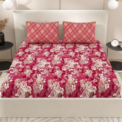 Super King Size Flat Cotton Bedsheets for Double Bed
