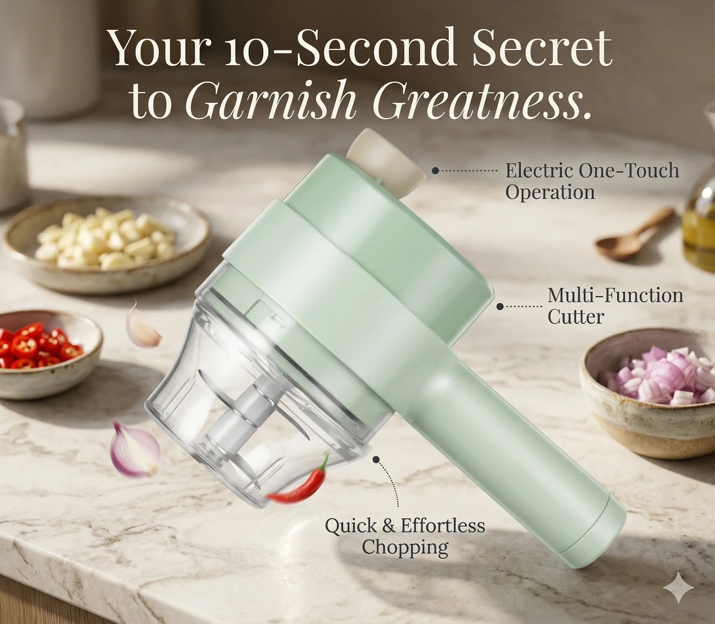 ElectricChopper™ – Portable Electric Chopper | Powerful Blades | Mess-Free Cooking