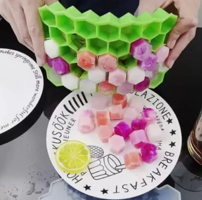 Silicon Ice try Blue, Green Silicone Ice Cube Tray