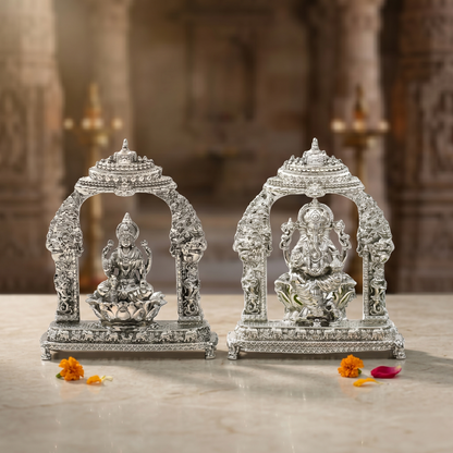 Divine Goddess Lakshmi and Ganesh Murti – Handcrafted Pooja Murti for Home & Temple